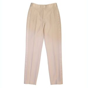 Zara Basics White Trousers With Satin Taped Sides